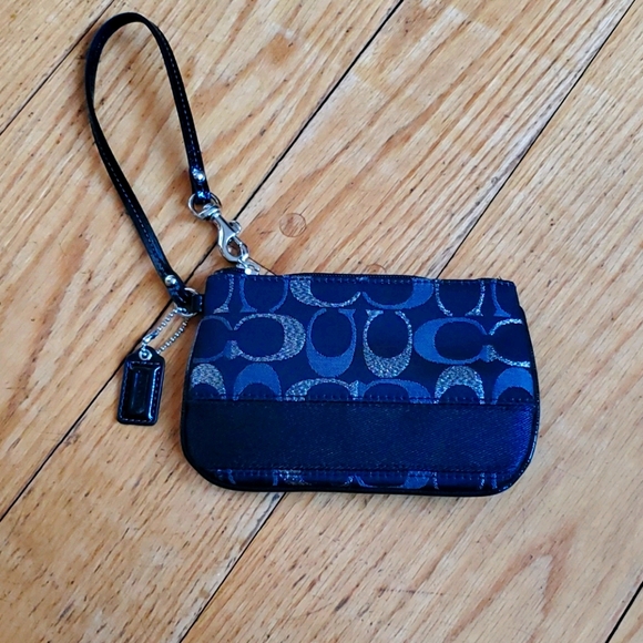 Coach black wristlet
